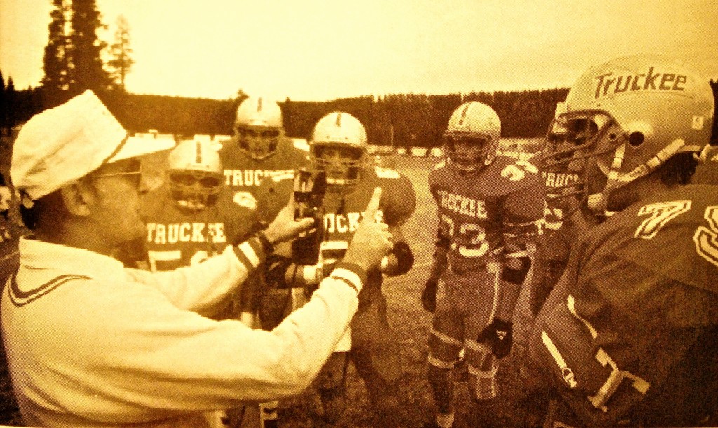 Defensive Coordinator Gary Collins goes over some in game adjustments with his defense.