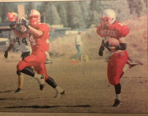 Dave DeCoite, a sophomore, runs for the score