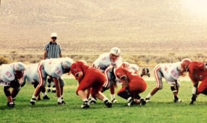 Fertitta calls out the cadence as he gets under center.