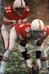 Gebhardt takes the snap from Estabrook vs Sutter in a 44-0 Beat down in the Snow