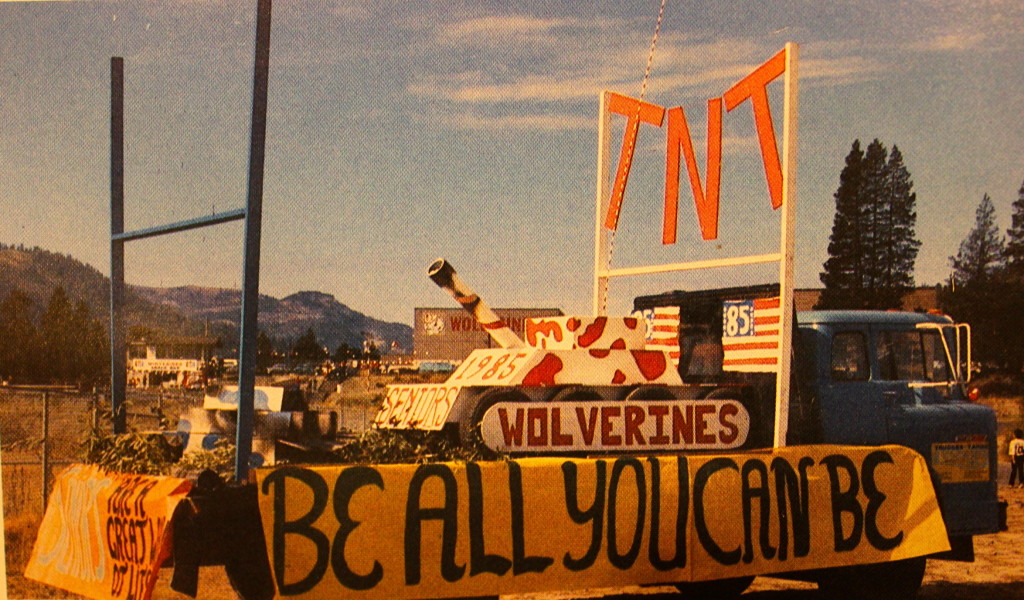 The Senior Float 84, Surprise and Donner Peak in the Background reminds us just how awesome it is to play football in Truckee!