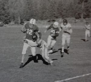 (12) Bob Trask tries to get the edge. Trask was Truckee's MVP as a junior