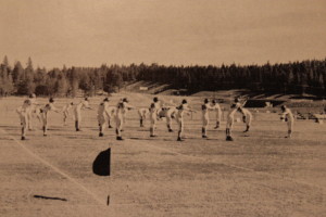 Truckee warmups. You can see the newly constructed I-80 off in the distance before the middle school was built