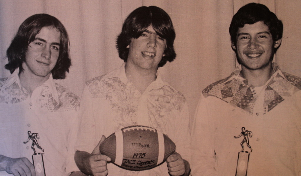 All-League selections 1975 (left to right): Jim Bevins, Dave Crenshaw, and Aldo Nevarez 