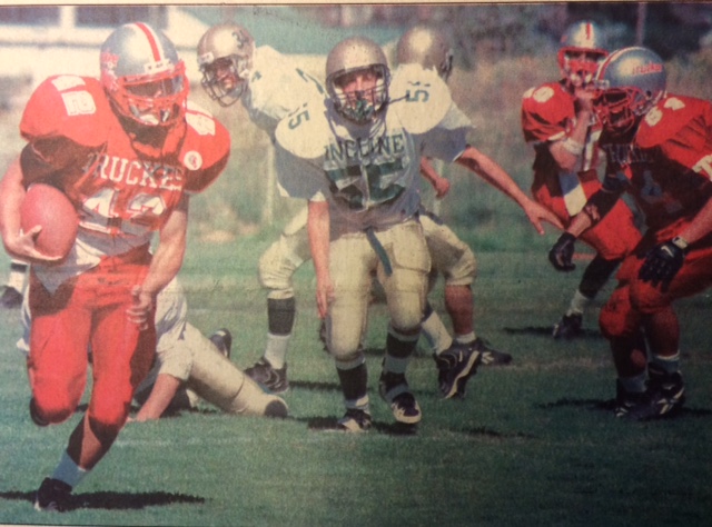 Kevin Kikawa broke out against Incline in 97, here he runs for a TD. 
